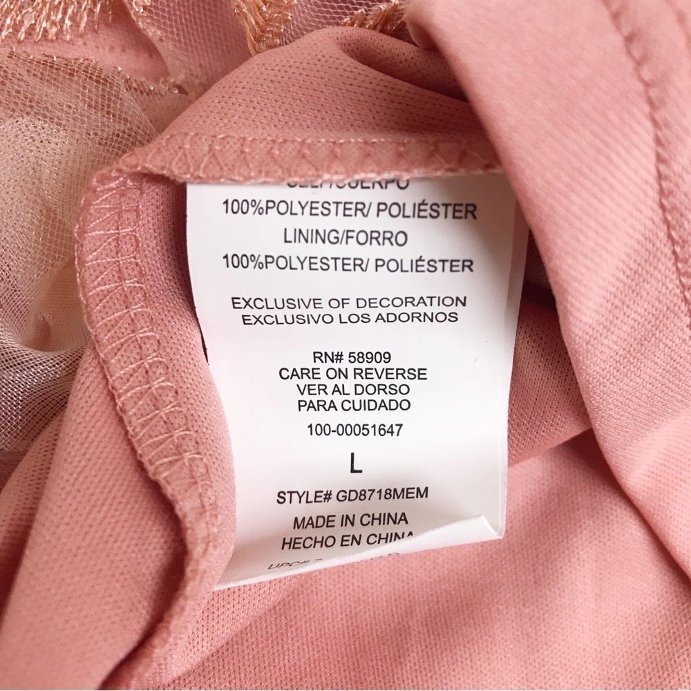 GIANNI BINI GB Girls Blush Pink Sleeveless Floral‎ Embroidered Dress Size Large - Picture 7 of 8